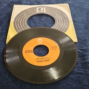 Vintage George Jones 45 RPM Vinyl Record